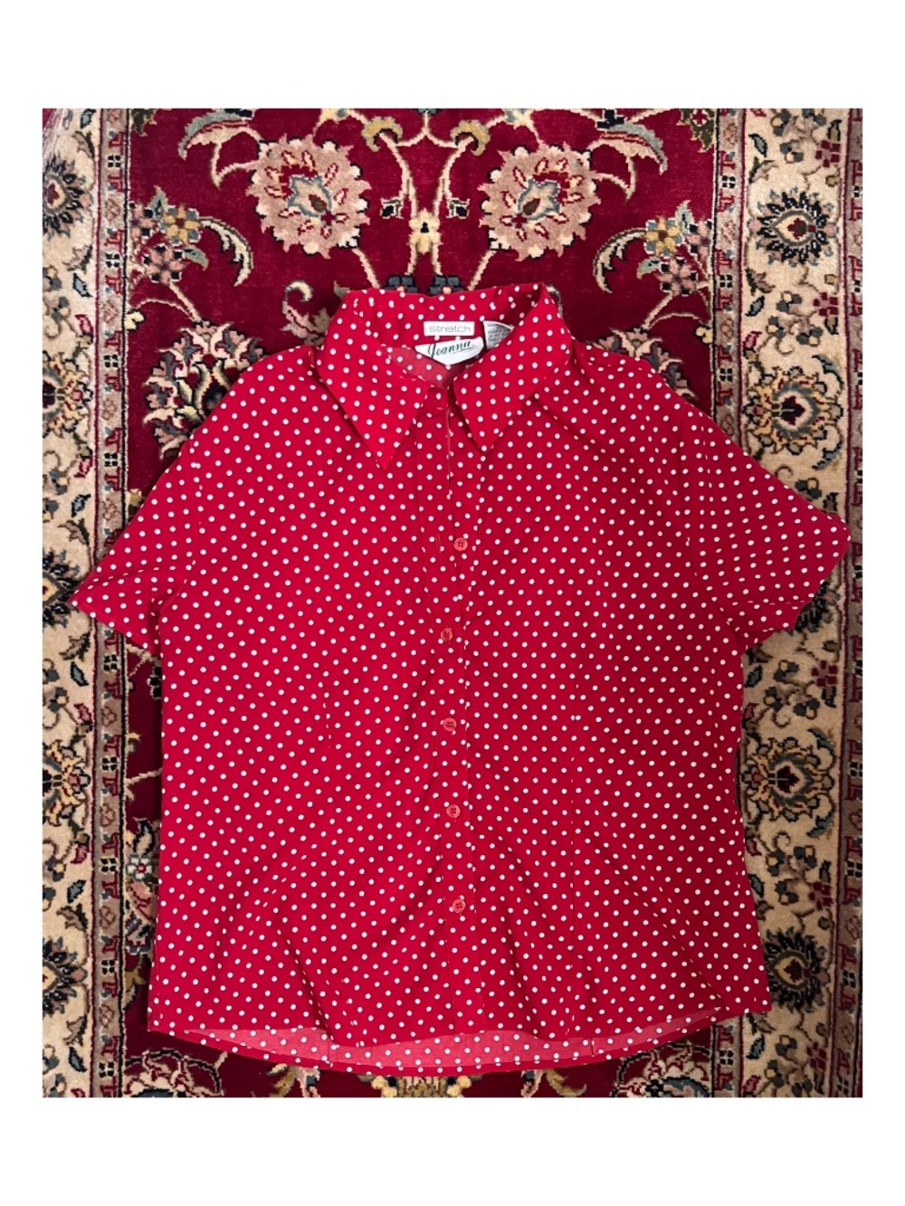 Red Polka Dot Button-up Shirt